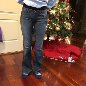 See Thru Soul “I am Dino Flare” jeans in size 27